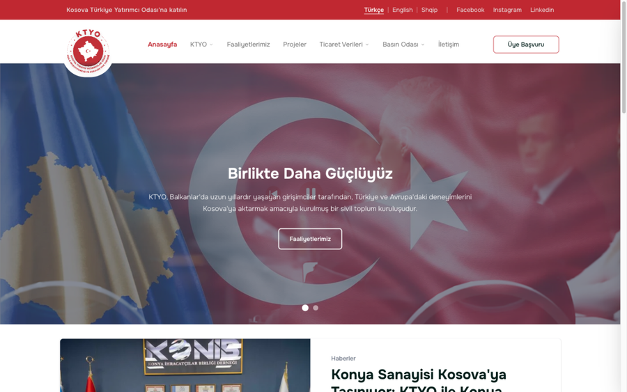 KTYO website — chamber homepage